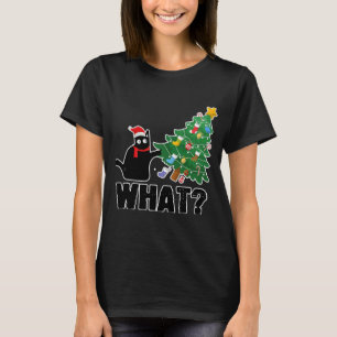 Coola Black Cat Vad som driver jul T Shirt
