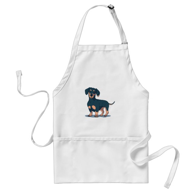 Coola Black Dachshund Hund design Förkläde (Framsidan)