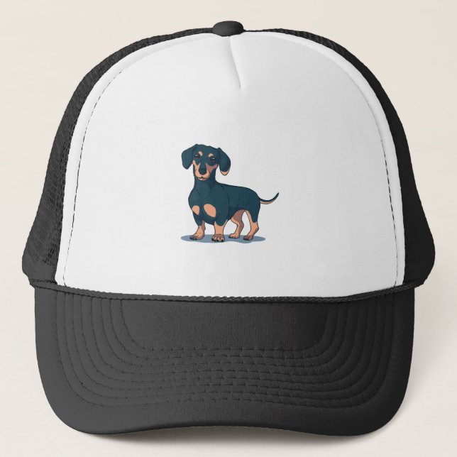 Coola Black Dachshund Hund design Keps (Framsida)