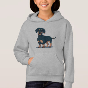 Coola Black Dachshund Hund design T Shirt
