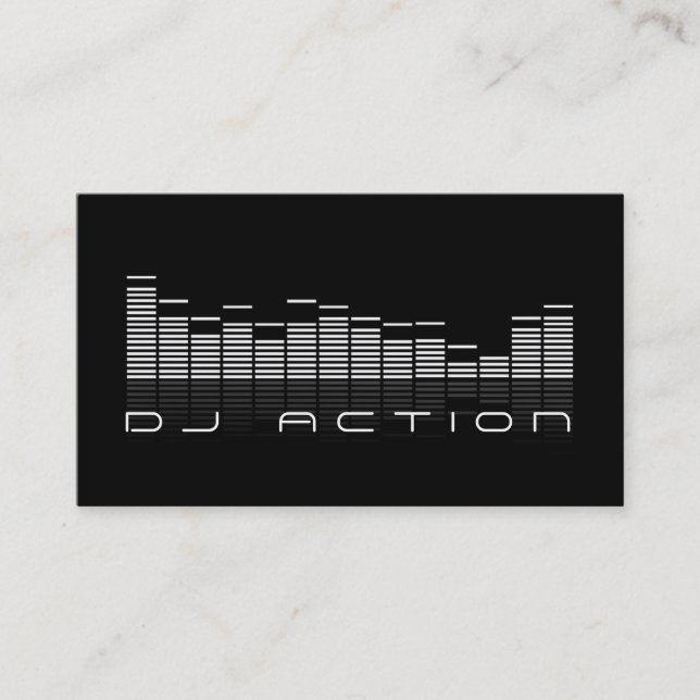 Coola Black DJ Music Klubb Entertainment Visitkort (Framsida)