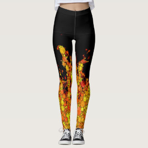 Coola Black Fire Flames Leggings