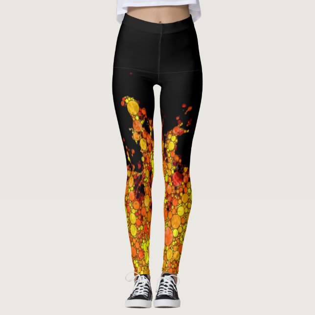 Coola Black Fire Flames Leggings (Framsida)
