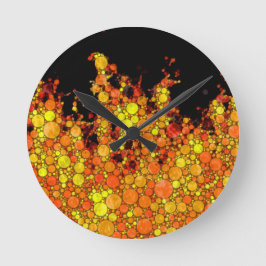 Coola Black Fire Flames Rund Klocka