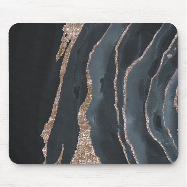 Coola Black Guld Marble Struktur Musmatta (Framsidan)