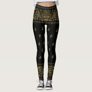 Coola Black Guld Paisley Leggings