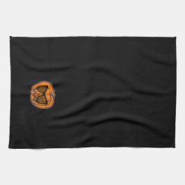 Coola Black Halloween Pumpkin Towel Kökshandduk