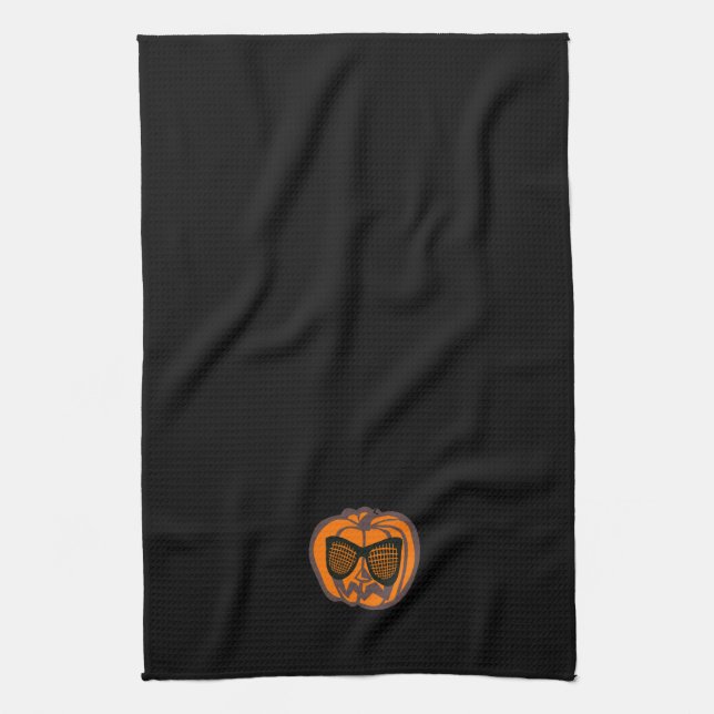 Coola Black Halloween Pumpkin Towel Kökshandduk (Vertikal)