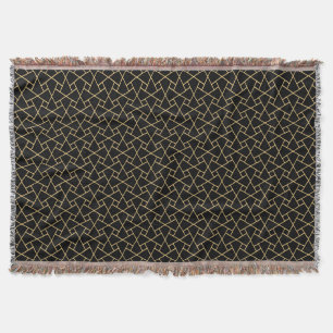 Coola Black Islamic Mönster Anpassningsbar Throw B Mysfilt