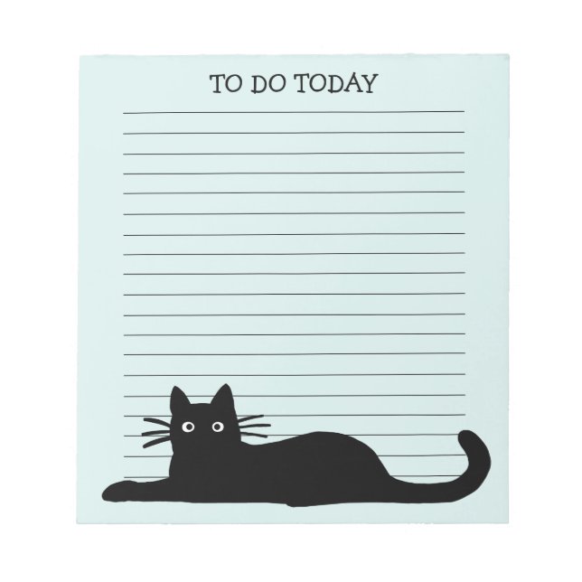 Coola Black Kattunge Anpassningsbar Längs Anteckningsblock (Framsida)