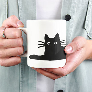Coola Black Kattunge Purrfect Kattdjur Älskare Kaffemugg