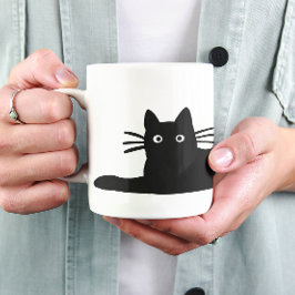 Coola Black Kattunge Purrfect Kattdjur Älskare Kaffemugg