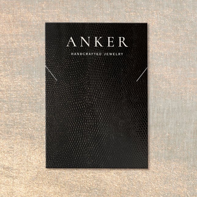 Coola Black Leather Necklace Bracelet Visning Visitkort (Skapare uppladdad)