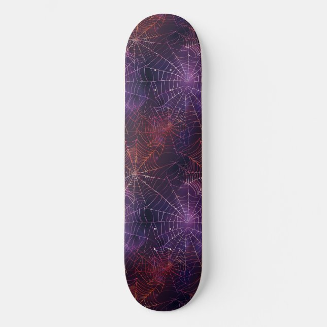 Coola Black Lila Red Spindelnät Design Skateboard (Framsida)