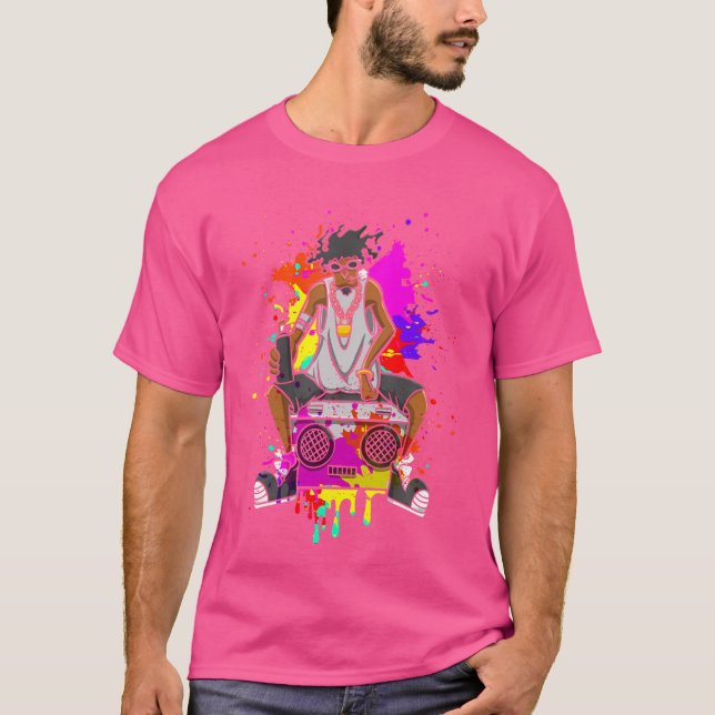 Coola Black Manar Hip hop T Shirt (Framsida)