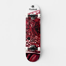 Coola Black Red Mini Skateboard Bräda 18,5 Cm