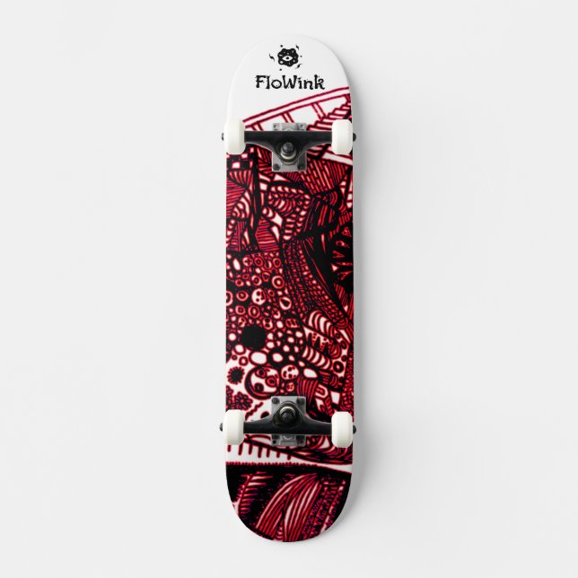 Coola Black Red Mini Skateboard Bräda 18,5 Cm (Framsida)