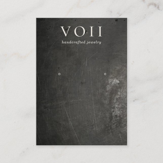 Coola Black Rustic Earring Visning Holder Visitkort (Framsida)