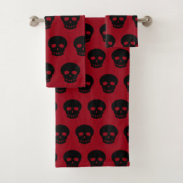 Coola Black Skull Mönster Burgundy