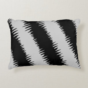 Coola Black Zigzag Stripe Mönster Prydnadskudde