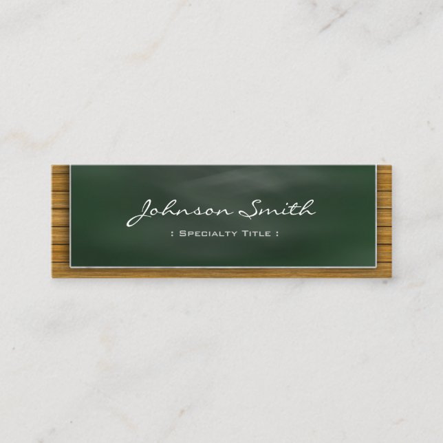 Coola Blackboard Chalkboard - Skollärare Mini Visitkort (Framsida)