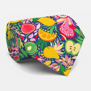coola blandad frukt mönster slips