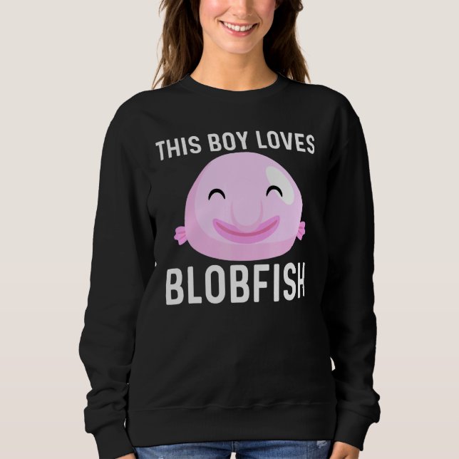 Coola Blobfish design for Boy Kids Fishermen Fish  T Shirt (Framsida)