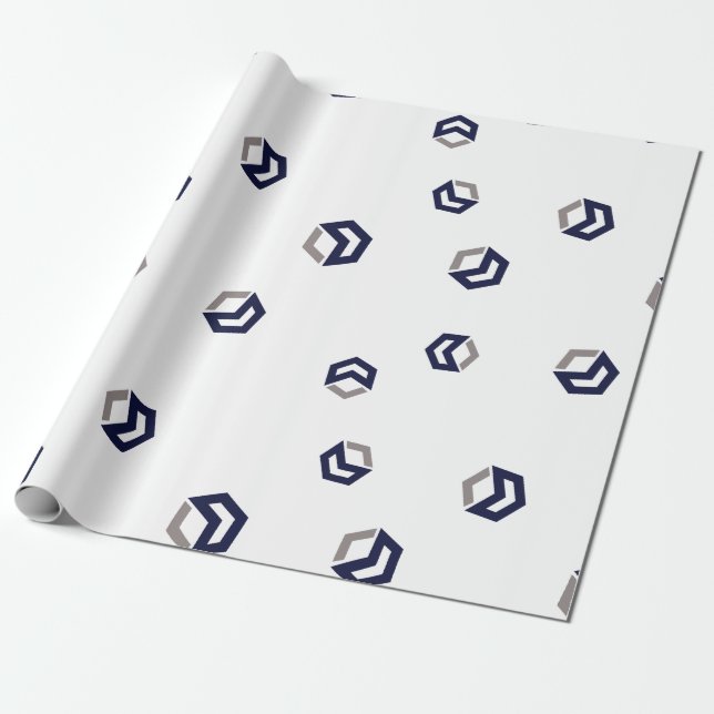 Coola Blocknet Cryptocurrency Coin Sign Mönster Presentpapper (Utrullad)