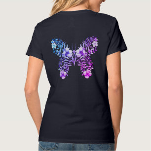 Coola Blommigt Butterfly Design Monogram Shirt V-N T