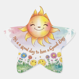 Coola Blommigt Sticker -Trendiget Botani för bärba Stjärnformat Klistermärke