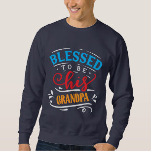 Coola Blsed Grandpa ord art Lång Ärmad Tröja