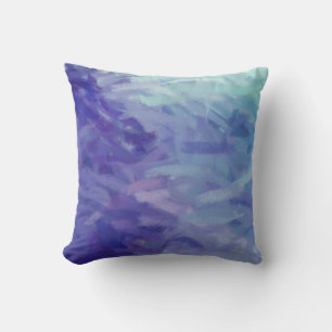 Coola Blue Abstrakt Art Måla 3 Kudde