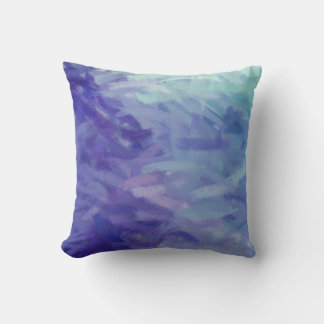 Coola Blue Abstrakt Art Måla 3 Kudde