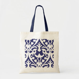 Coola blue and white ikat tribal mönster tygkasse