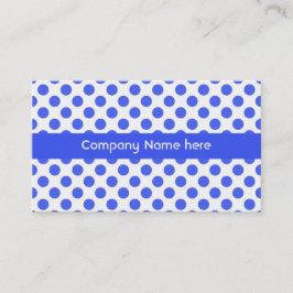 coola blue and white polka dots business ca visitkort