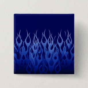 Coola Blue Automotive Tävla Flames Knapp