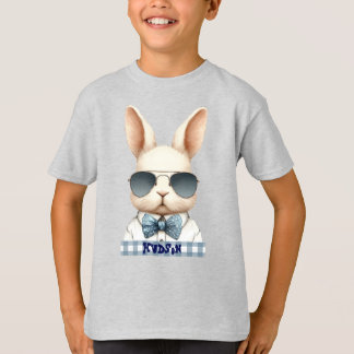 Coola Blue Bowtie Påskhare Personlig T-Shirt