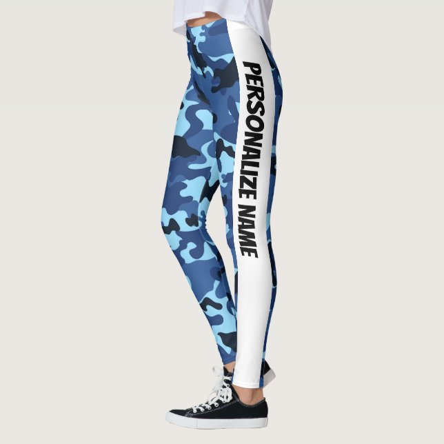 Coola Blue Camouflage PERSONALIZE Leggings (Vänster)