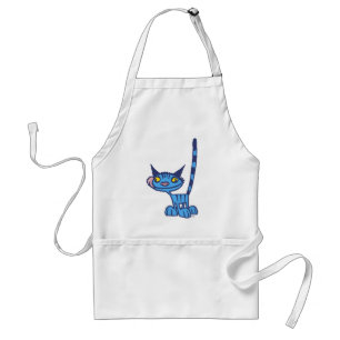 Coola Blue Cat tecknad kokplattor Förkläde