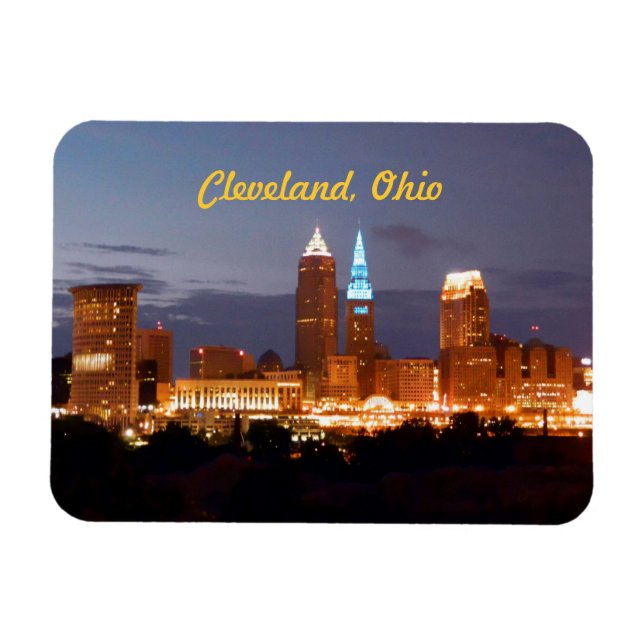 Coola Blue Cleveland Ohio Magnet (Horisontell)