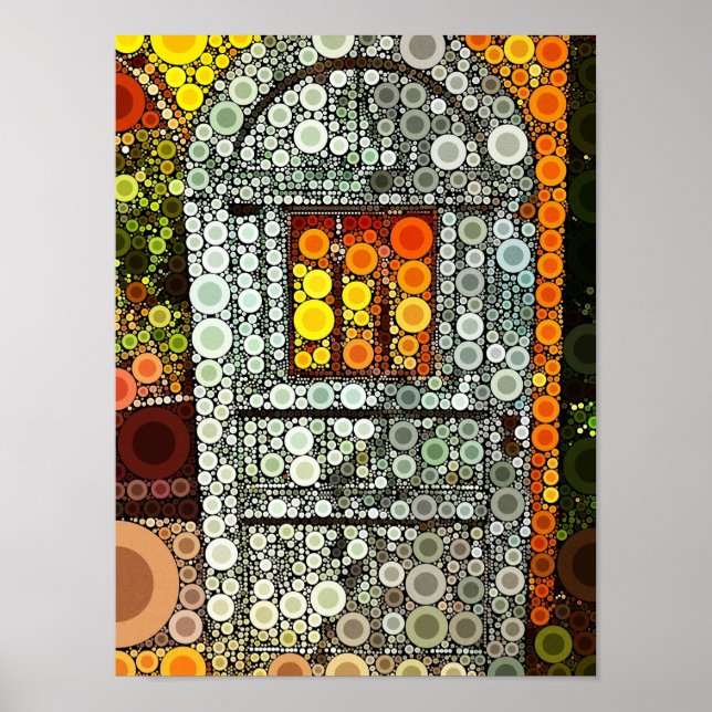 Coola Blue Door Southwest Courtyard Wooden Door Poster (Framsidan)