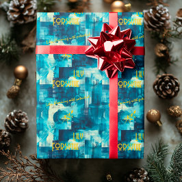 Coola Blue Elegance: Anpassade Abstrakt Gift Wra Presentpapper