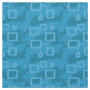 Coola Blue Geometric Circuit Fabric Tyg