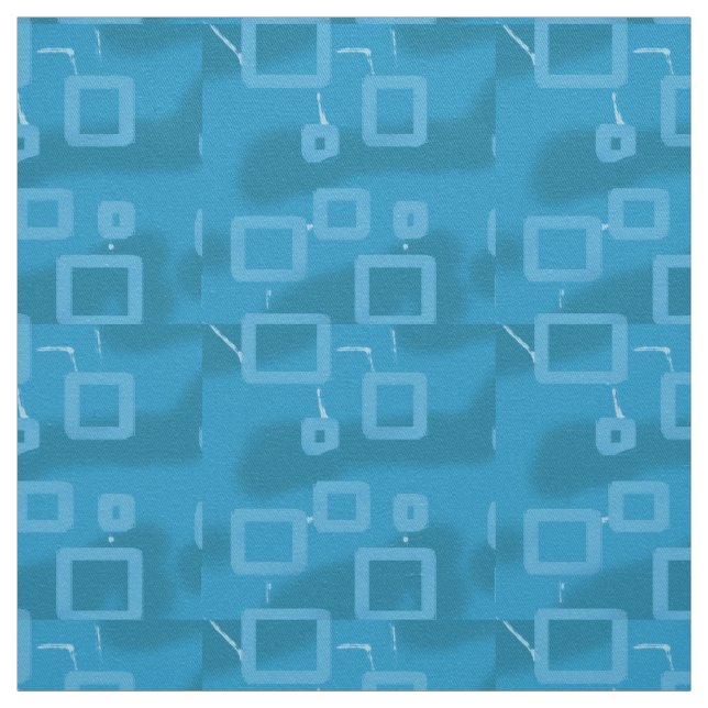 Coola Blue Geometric Circuit Fabric Tyg (Provkarta)