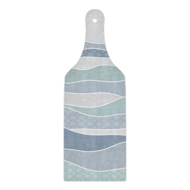 Coola Blue Grönt Curved Rand Abstrakt Vinkarare (Framsidan)