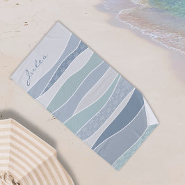 Coola Blue Grönt Curved Rand Abstrakt Vinkarare Na