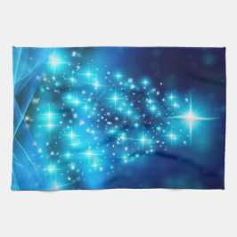 Coola Blue Julgran med mousserande Ljus Kökshandduk