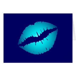 Coola Blue Kiss Hälsningskort
