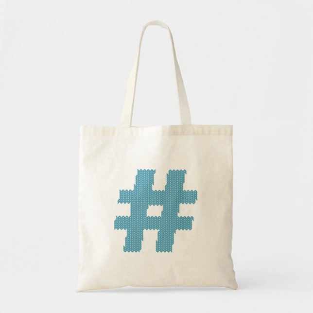 Coola Blue Knsigned Hashtag Sign Toag Bag Tygkasse (Framsidan)