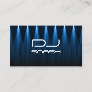 Coola Blue Ljus DJ Music Affärskort Visitkort